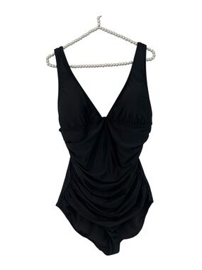J. Crew Re-Imagined Classic Black One-Piece Swimsuit Women’s Size 14